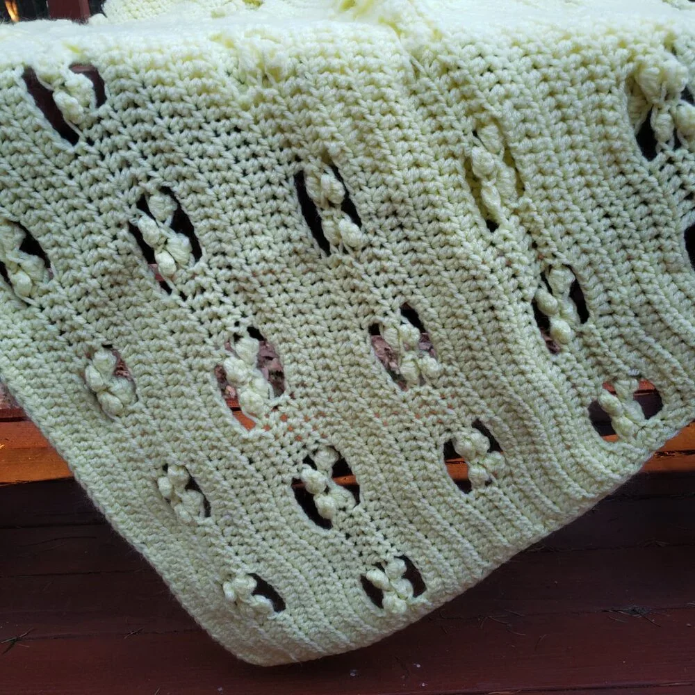 Yellow- Handmade Throw/Lap Blanket